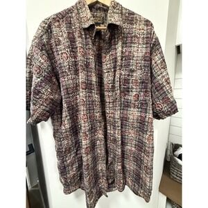 EDDIE BAUER Shirt X Large  Relaxed‎ Fit Short Sleeve Pocket Button Down
